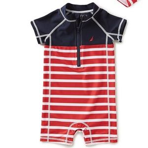 NWT Nautica Baby Boy Swim Rashguard Suit 3-6 month